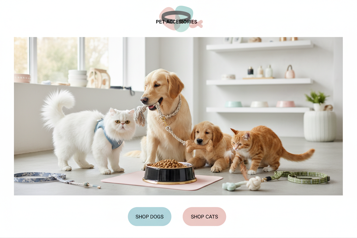Pet store homepage concept